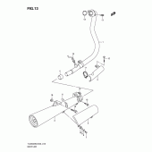 Схема узла: Выхлопная система для Suzuki TU250