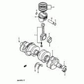 Схема узла: Коленчатый вал & Поршень (Model l) для Suzuki GSX-R750