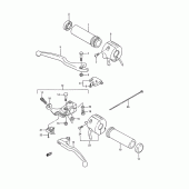 Схема вузла: Пульт керування кермовим (Model k/l/m/n/p) для Suzuki LS650 Savage