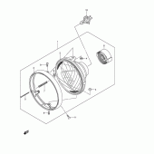 Схема узла: Фара (Gsx1400k2/k3 e24) для Suzuki GSX1400