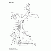 Схема вузла: Задній гальмівний циліндр Suzuki VLR1800 Intruder C1800R/ Boulevard C109R