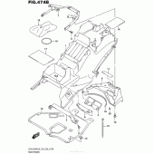 Схема вузла: Rear Fender (Gsx1300Ral6 E28) для Suzuki GSX1300 Hayabusa