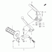 Схема узла: Левая ручка руля для Suzuki RMX250