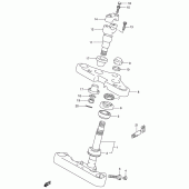 Схема вузла: Рульова траверса (Model s) для Suzuki VS800 Intruder 800