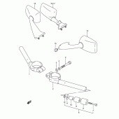 Схема вузла: Кермо & Тросики для Suzuki RGV250