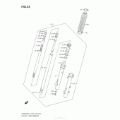 Схема вузла: Вилка передньої осі для Suzuki DR200 DR200SE