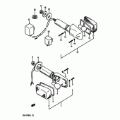 Схема узла: Поворотники для Suzuki GSX-R750