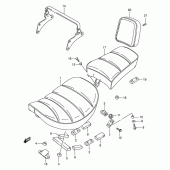 Схема вузла: Сидіння (Model t/v/w/x/y/k1) для Suzuki LS650 Savage
