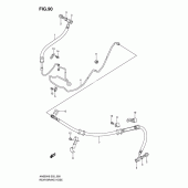 Схема узла: Задний тормозной шланг (An650ak6/ak7/ak8/azk8/ak9/al0) для Suzuki AN650 Burgman (EU analogue of SkyWave)