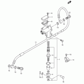 Схема вузла: Задній гальмівний циліндр (Model k4) для Suzuki RM250