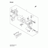Схема узла: Задний тормозной суппорт для Suzuki GSX-R600