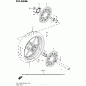 Схема вузла: Переднє колесо Suzuki GSX-R1000