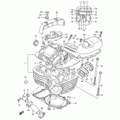 Схема вузла: Головка циліндра (Rear) для Suzuki VS800 Intruder 800