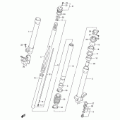 Схема узла: Передняя вилка (Model x p37) для Suzuki RMX250