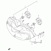 Схема вузла: Фара (E2, e24) для Suzuki TL1000
