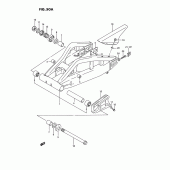 Схема узла: Задний рычаг подвески (Model r/s) для Suzuki GSX-R750