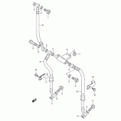 Схема вузла: Передній гальмівний шланг Suzuki SV650
