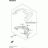 Схема вузла: Заглушка сидіння пасажира (For Bbd) (Vzr1800Bzl6 E28) для Suzuki VZR1800 Boulevard M109R BOSS