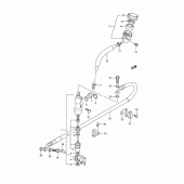 Схема вузла: Задній гальмівний циліндр для Suzuki RM250