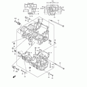 Схема узла: Картер двигателя для Suzuki GSF600 Bandit S