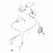 Схема вузла: Електроустаткування для Suzuki DR125