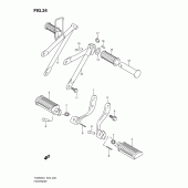 Схема узла: Подножки для Suzuki TU250
