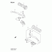 Схема вузла: Ручки керма для Suzuki AN400 Burgman (EU analogue of SkyWave)