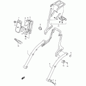 Схема узла: Задний кронштейн (Model k1/k2/k3/k4) для Suzuki VS800 Intruder 800