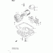 Схема вузла: Oil filter-oil pump для Suzuki GS500
