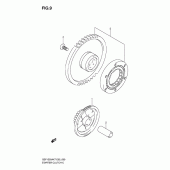 Схема вузла: Привід стартера для Suzuki GSF1250 Bandit