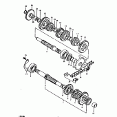 Схема узла: Трансмиссия для Suzuki TS125