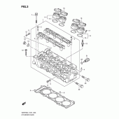 Схема узла: Головка цилиндра для Suzuki GSR750