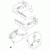 Схема узла: Поворотники (Model k4/k5) для Suzuki GSX600 Katana