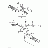 Схема вузла: Handle grip - lever (Rm100n) для Suzuki RM100