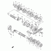 Схема вузла: Трансмісія для Suzuki DF125