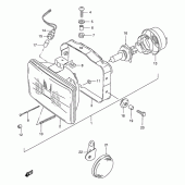 Схема узла: Фара (Model r) для Suzuki DR350