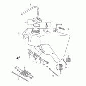 Схема вузла: Паливний бак для Suzuki RM250