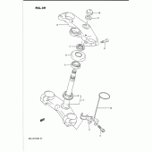Схема вузла: Рульова траверса для Suzuki GSX-R1100