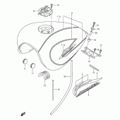 Схема узла: Топливный бак (Model y, see note) для Suzuki VZ800 Marauder