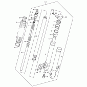Схема вузла: Передня вилка для Suzuki DR-Z250