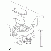Схема узла: Воздушный фильтр (Model t/v) для Suzuki GSX-R750