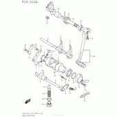 Схема узла: Копирный вал & Вилки & Вал переключения для Suzuki TU250