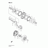 Схема вузла: Зчеплення для Suzuki DR-Z70