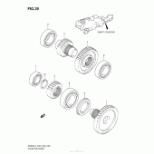 Схема вузла: Проміжна передача для Suzuki AN650 Burgman (EU analogue of SkyWave)