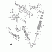 Схема вузла: Розподільний вал & Клапан для Suzuki LS650 Boulevard S40