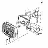 Схема вузла: Задній ліхтар (Стоп-сигнал) для Suzuki GS1000