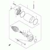 Схема вузла: Електричний стартер для Suzuki VL250 Intruder LC