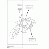 Схема вузла: Інформаційні наклейки (Model k2/k3) для Suzuki VZ800 Marauder