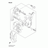 Схема узла: Передний тормозной суппорт для Suzuki DR-Z400 DR-Z400S