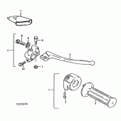 Схема узла: Правый пульт управления рулевой для Suzuki TS250